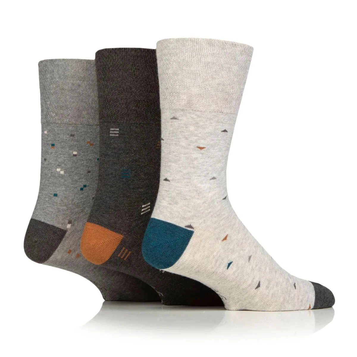 Pánske 3 páry bavlnené ponožky Gentle Grip GEOMETRIC MYRIAD Veľkosť ponožiek 39-45