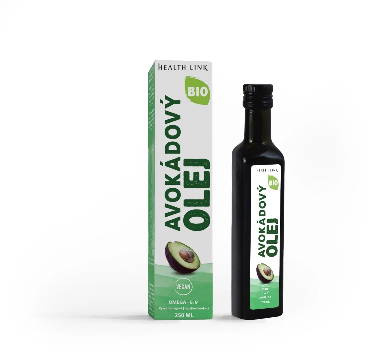 Health link BIO avokádový panenský olej 1×250 ml, avokádový panenský olej