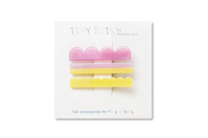 THE COTTON CLOUD Set 3 sponiek do vlasov Waves Fluor 1×3 ks, sponky do vlasov