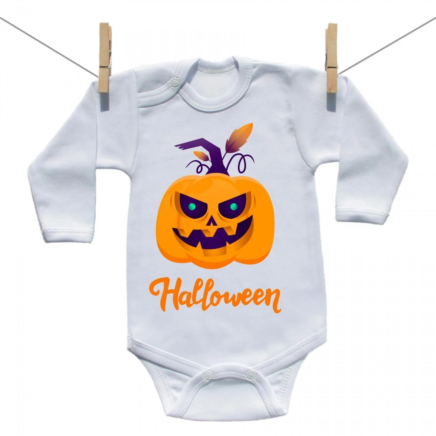 Boodyy Body s dlhým rukávom Halloween tekvica Veľkosť: 62