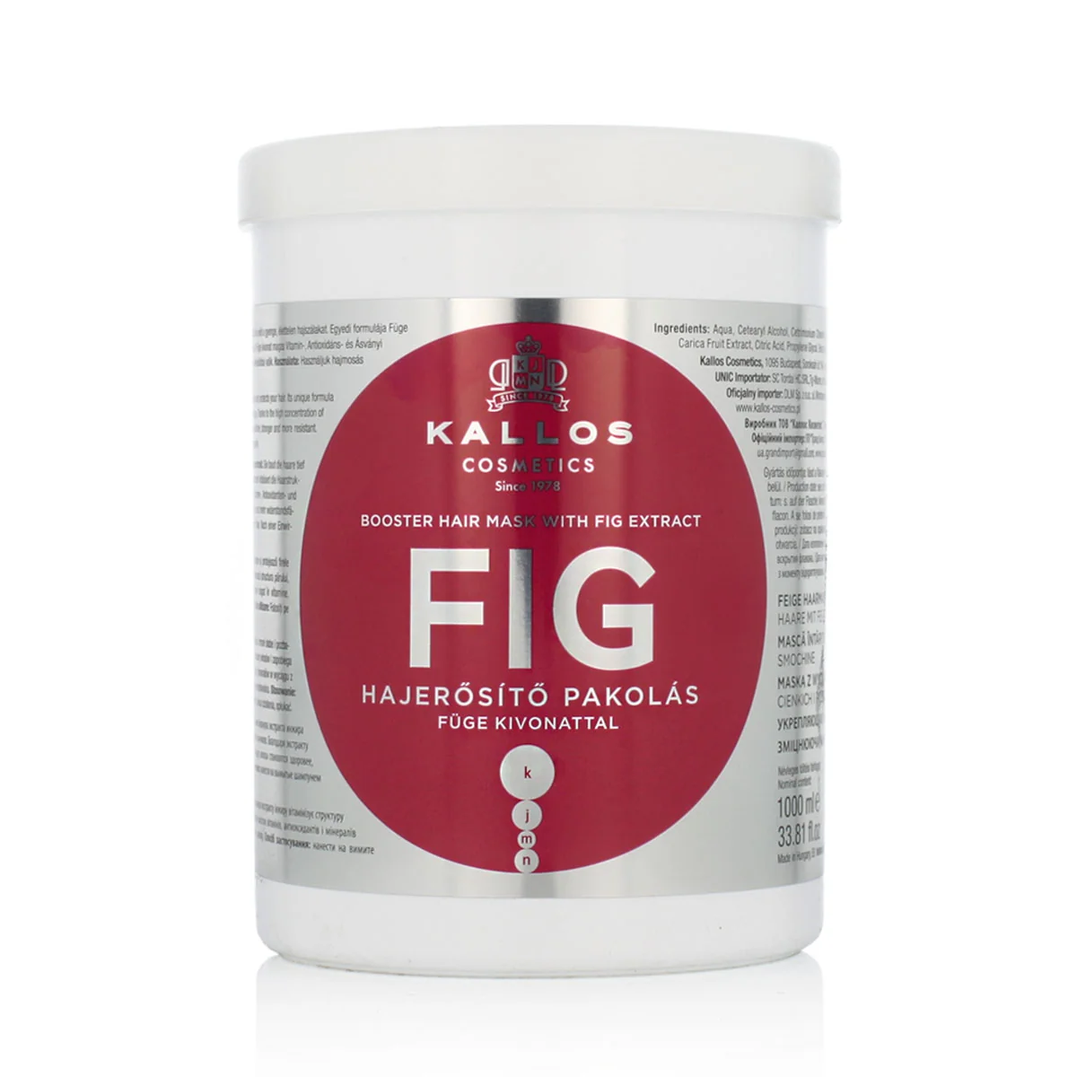 Kallos Fig Hair Mask 1000 ml