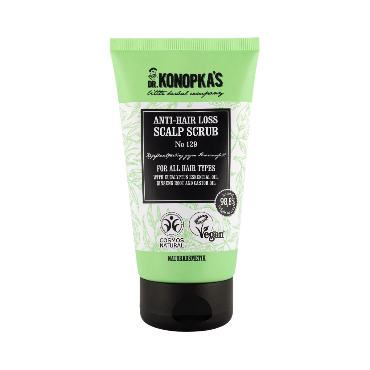 Peeling na pokožku hlavy proti vypadávaniu vlasov №129 pre všetky typy vlasov - 150 ml - Dr. Konopka's