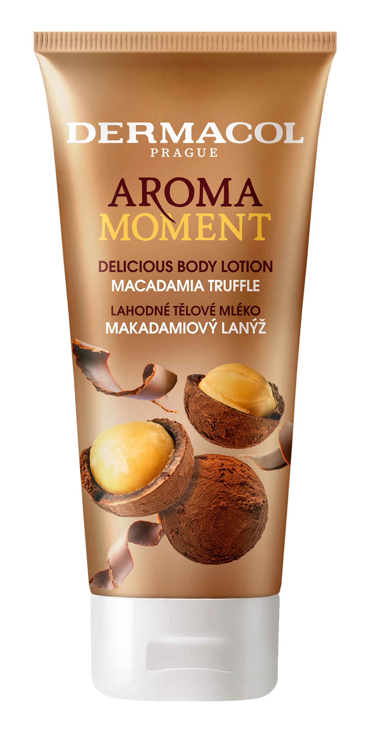 Dermacol Aroma Moment telové mlieko Makadamiová pralinka 1×200 ml, telové mlieko