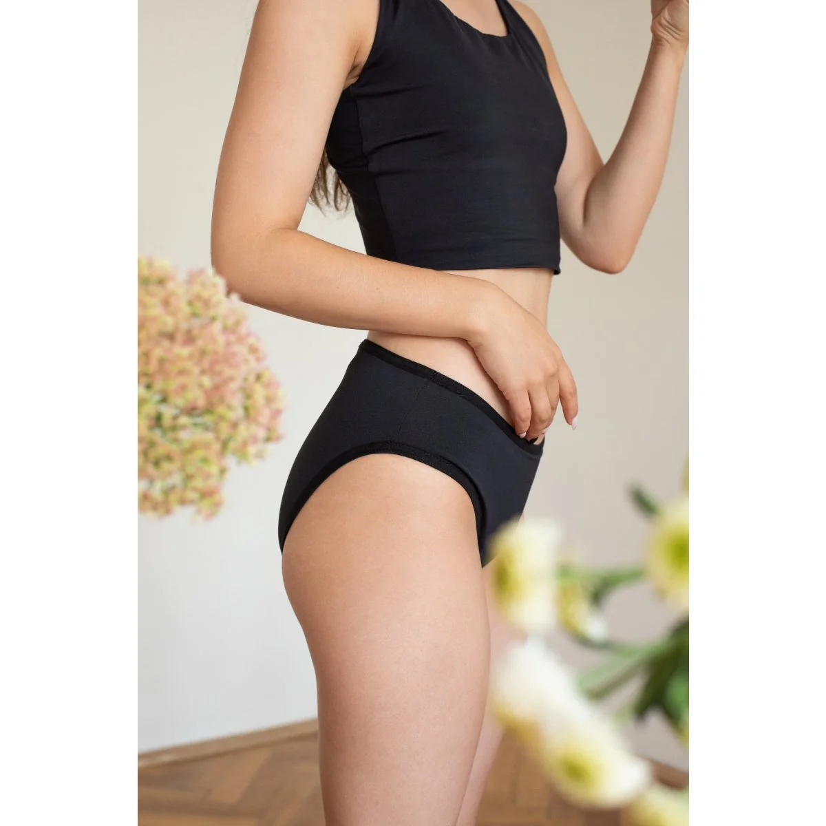 Menštruačné nohavičky Timeless Black Standard (MEMS042) XL