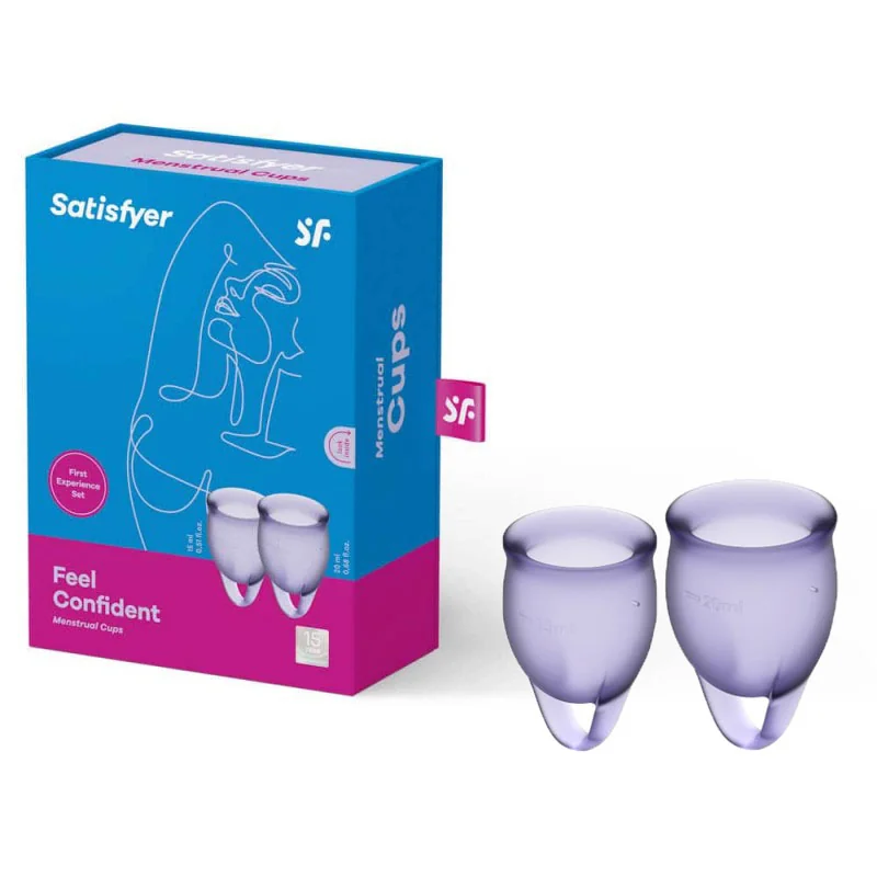 Satisfyer menštruačný kalíšok Feel Confident 2ks lilac