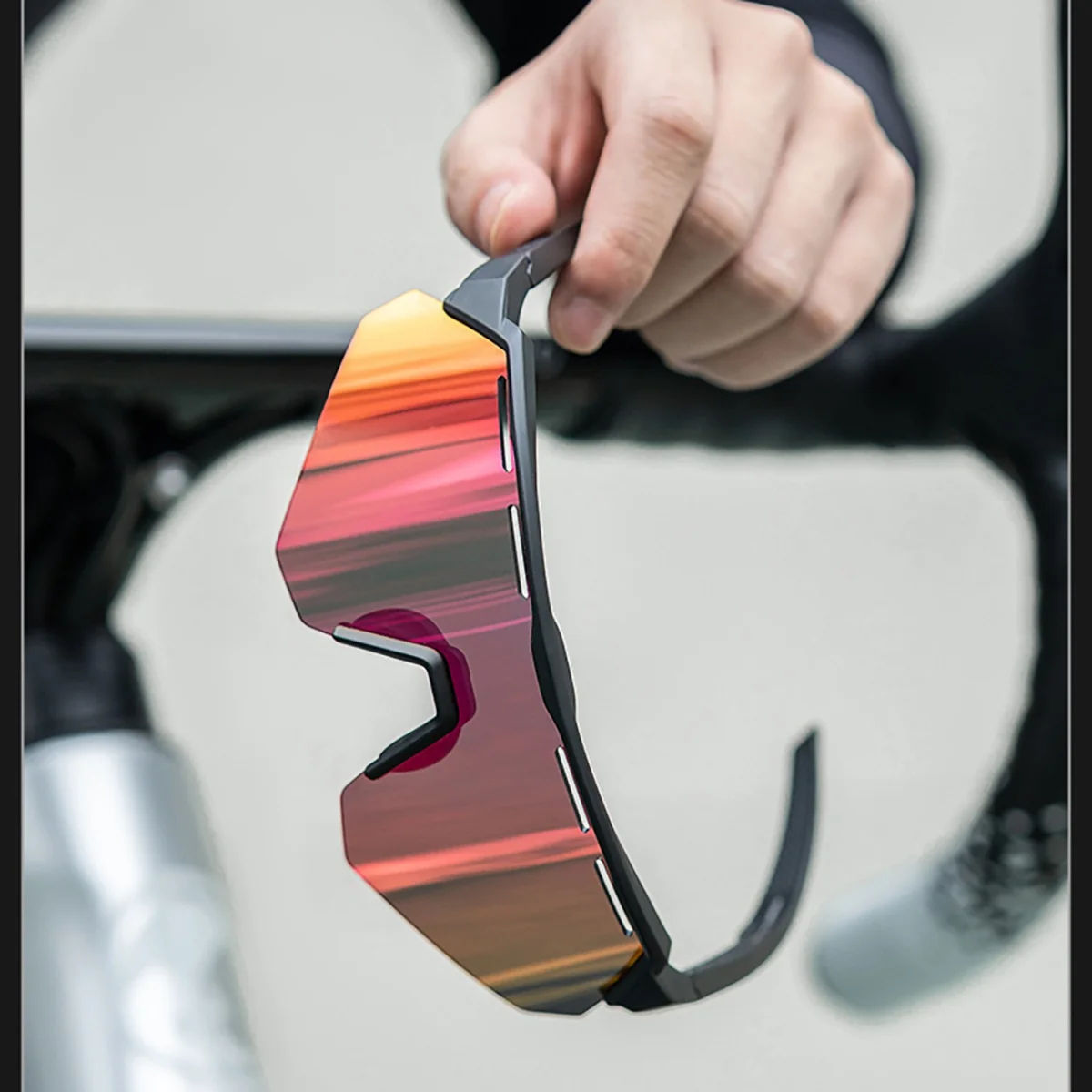 Rockbros RB6005 Polarized cyklistické okuliare, sivé 