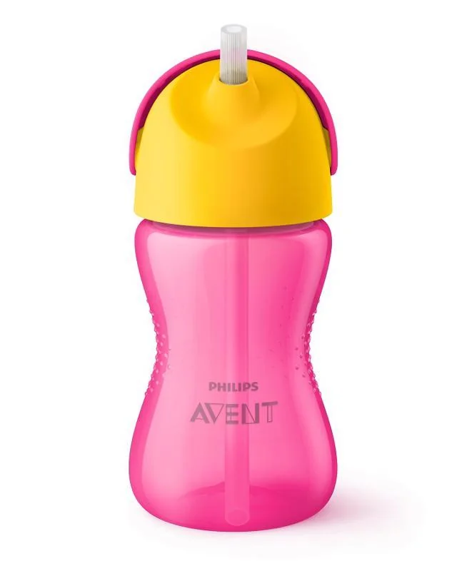 Philips AVENT Hrnček 300 ml Bendy s ohybnou slamkou dievča+darček PETITE&MARS Miska 6m+ 1 ks