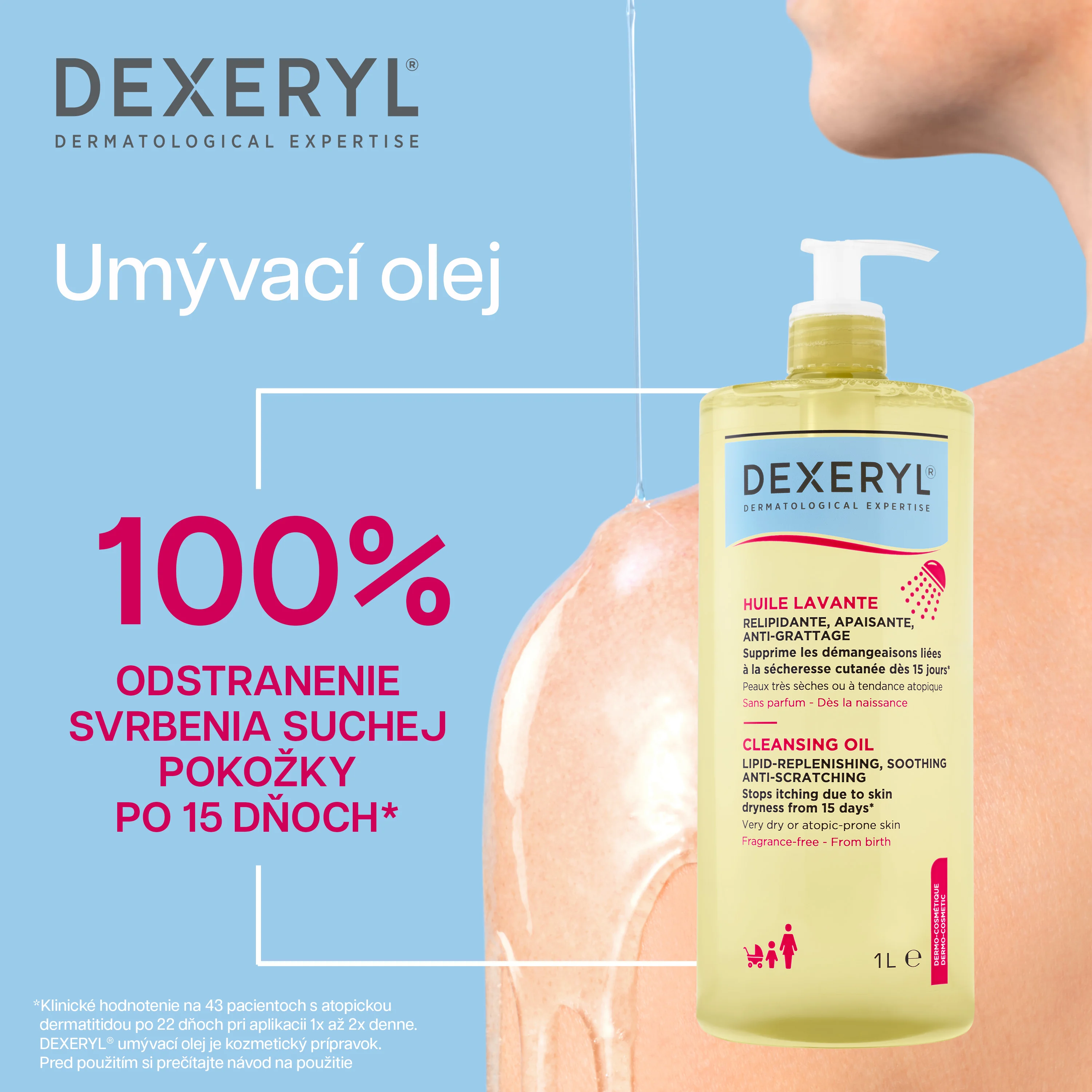 DEXERYL UMÝVACÍ OLEJ 1000 ml
