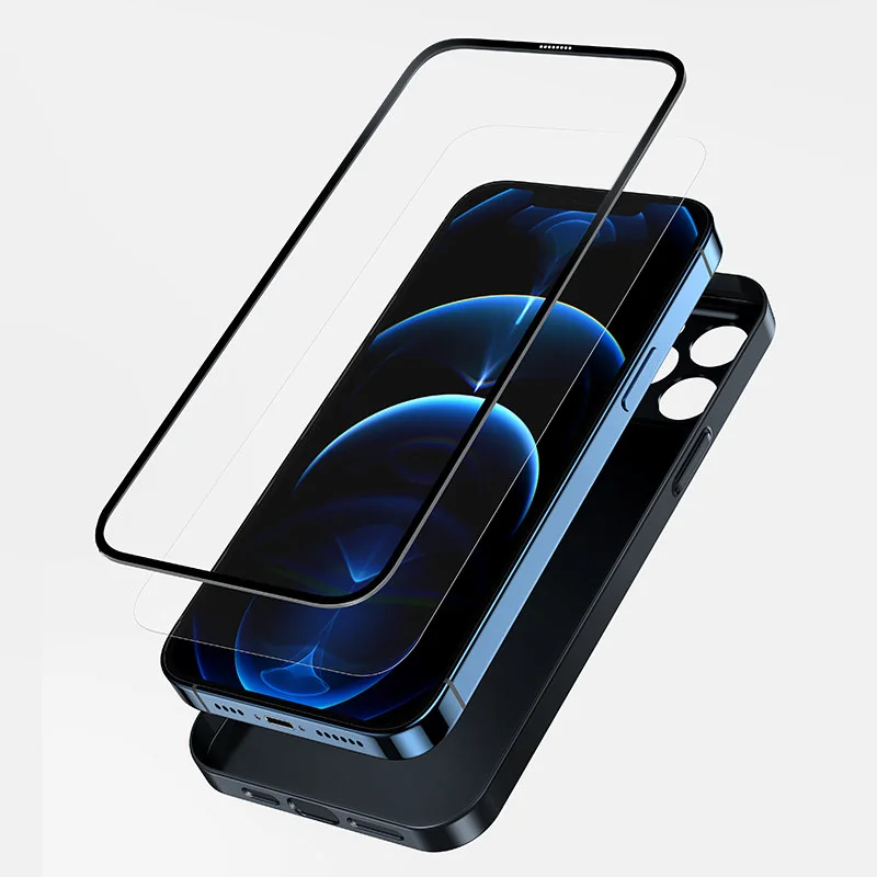 Joyroom 360 Full Coverage kryt na iPhone 13 Pro Max + ochranné sklo, sivý ivý