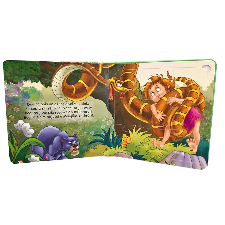 Leporelo s puzzle Kniha džunglí