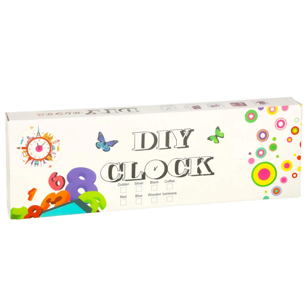 Nástenné hodiny samolepiace – 12 číslic 80–90 cm, zlaté ručičky, farebné značky