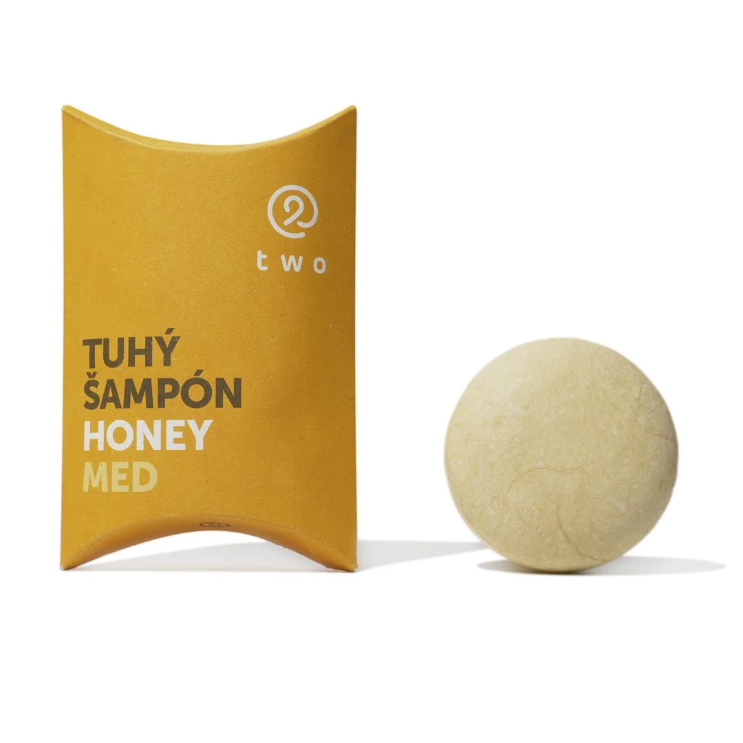 Two cosmetics Tuhý šampón HONEY 1×85 g, tuhý šampón