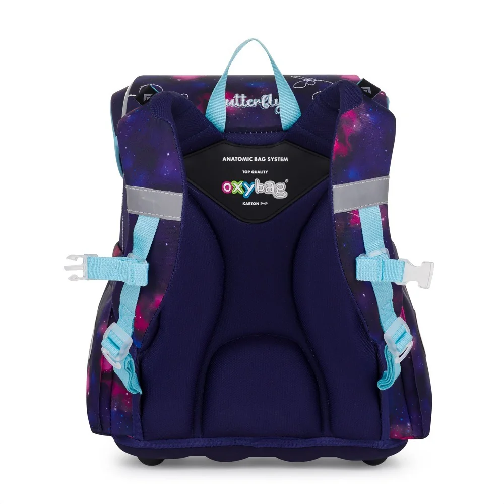 Školská aktovka s motívom motýľa PREMIUM, ergonomická