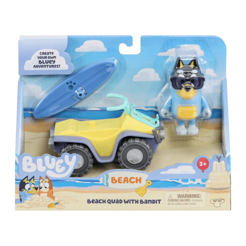 BLUEY Bandit with Beach Quad, Figúrka s príslušenstvom