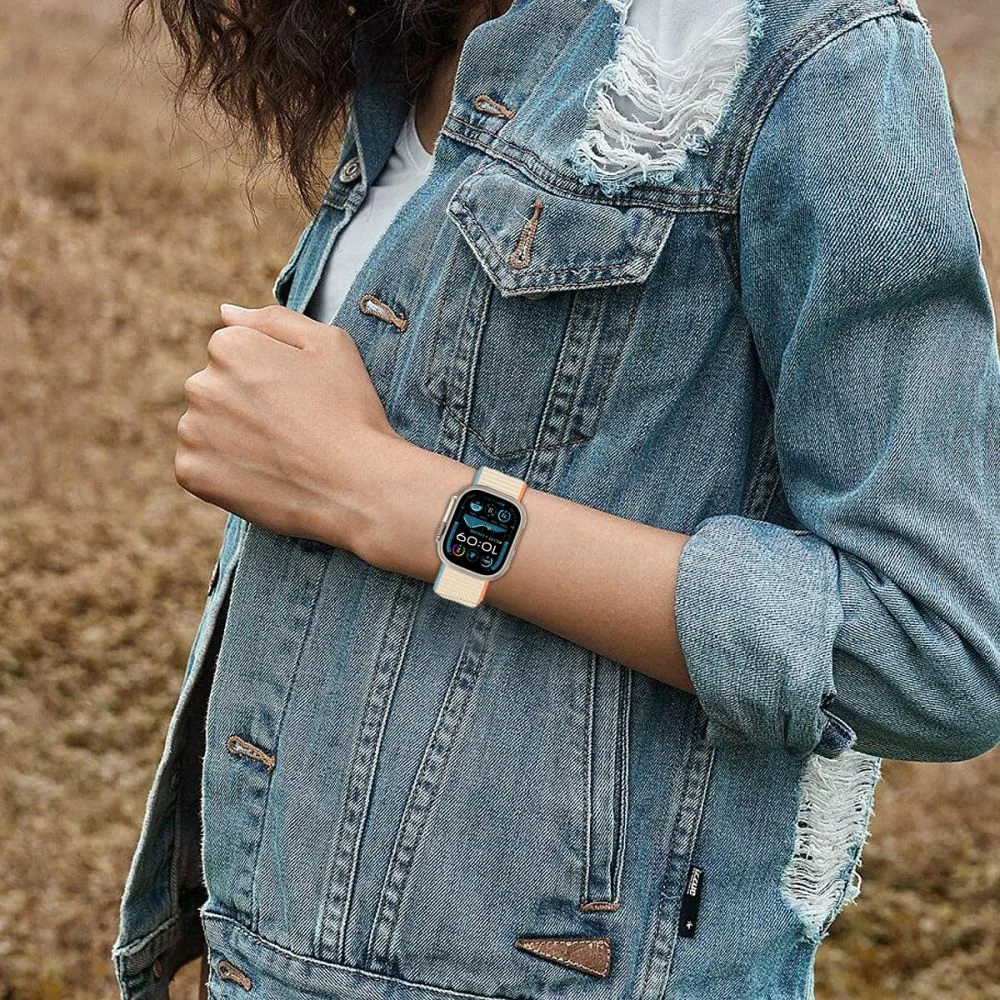 Tech-Protect Nylon remienok na Apple Watch 40/41/42mm, cream
