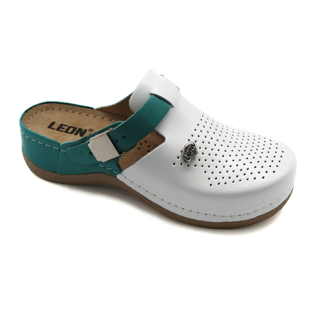 Leon 901 Dámska zdravotná celokožená obuv 40 - 25,5cm, tyrkysová, 4,5 cm