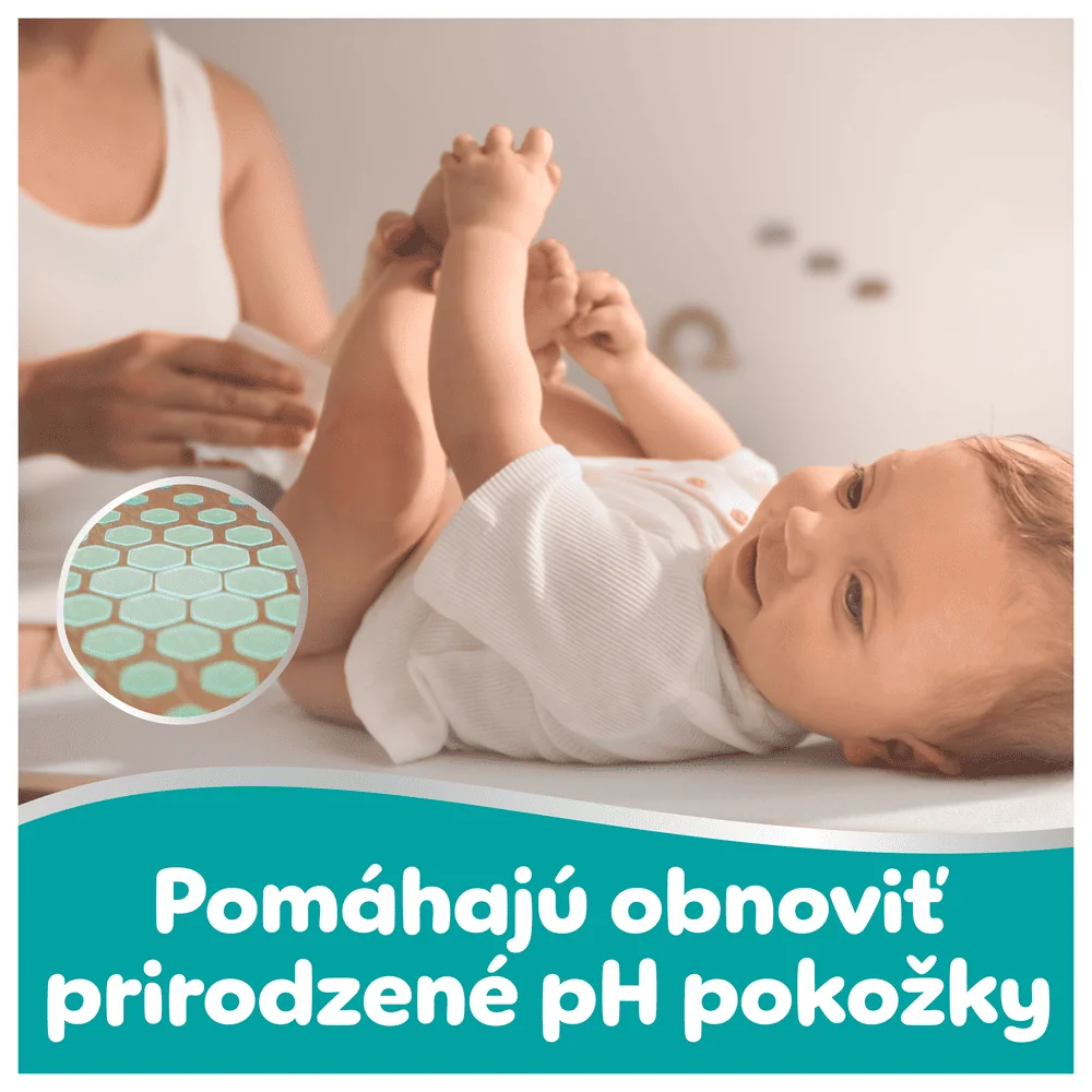 Pampers 99 % Vody Detské Čistiace Obrúsky 20×60 ks