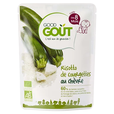 Good Gout BIO Cuketové rizoto s kozím syrom 1×190 g, príkrm cuketové rizoto a kozí syr