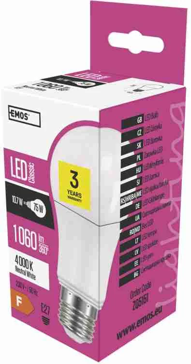 LED CLS A60 10,7W E27 NW 1×1 ks, LED žiarovka