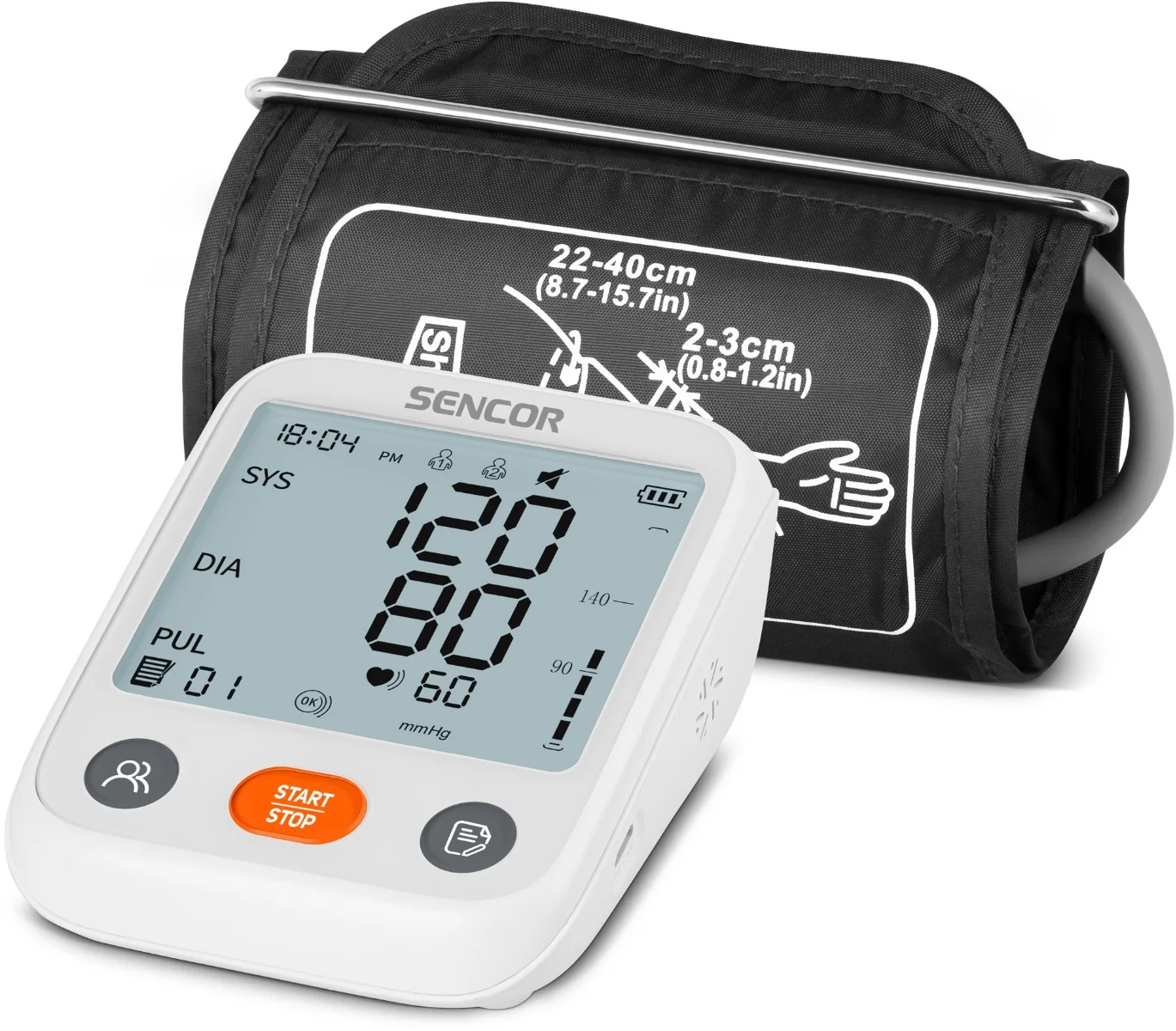 SENCOR SBP 1150WH digitálny tlakomer PP "Poškodený obal" 1×1 ks, tlakomer, produkt s poškodeným obalom