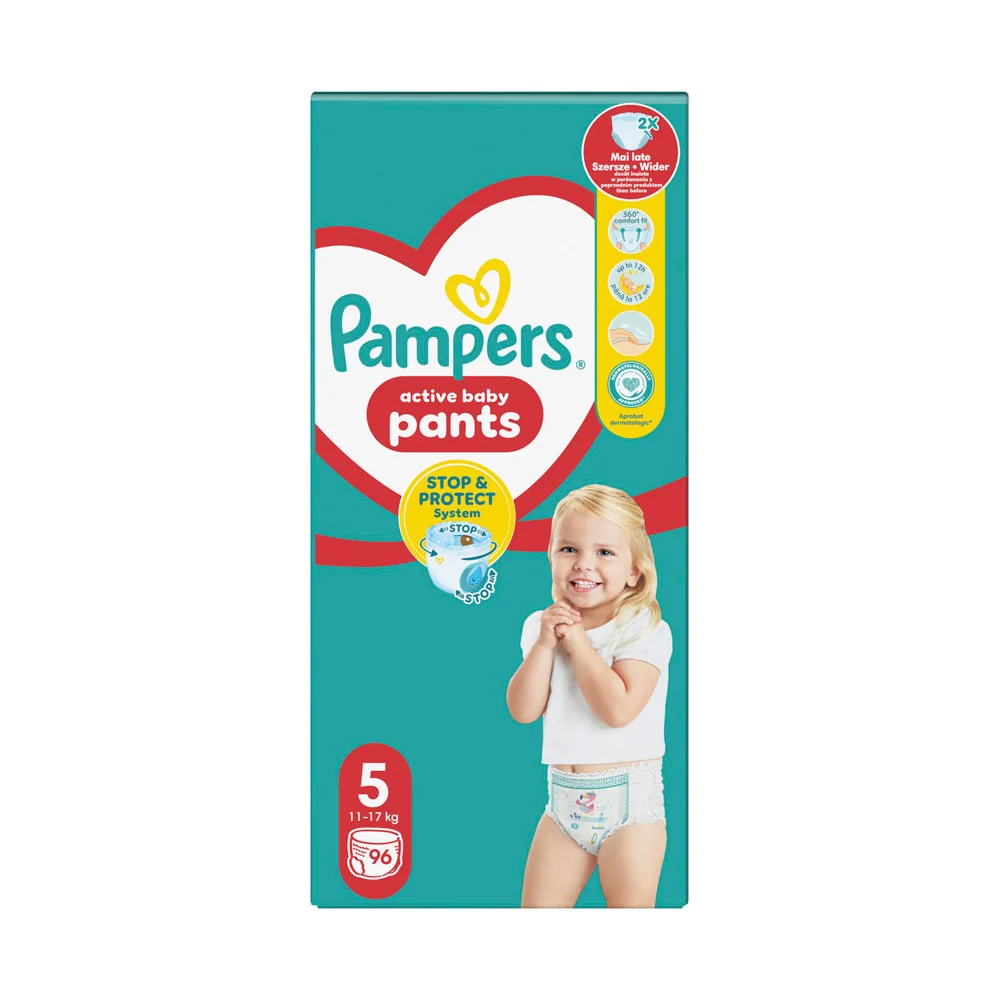 Pampers Pants MB S5 96ks (11-17kg) 1×96 ks, detské plienkové nohavičky