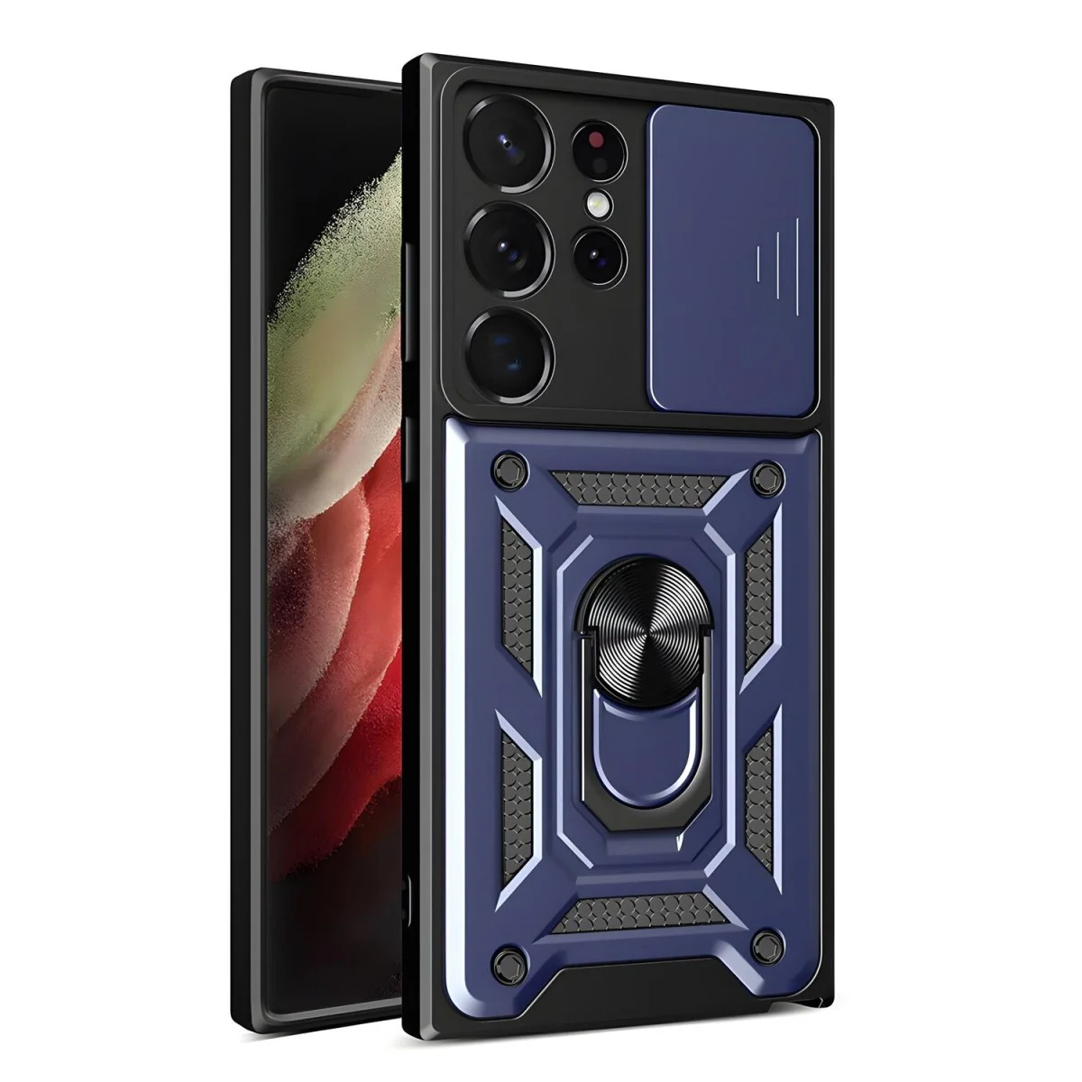 MG Hybrid Armor Camshield kryt na Samsung Galaxy S23 Ultra, modrý