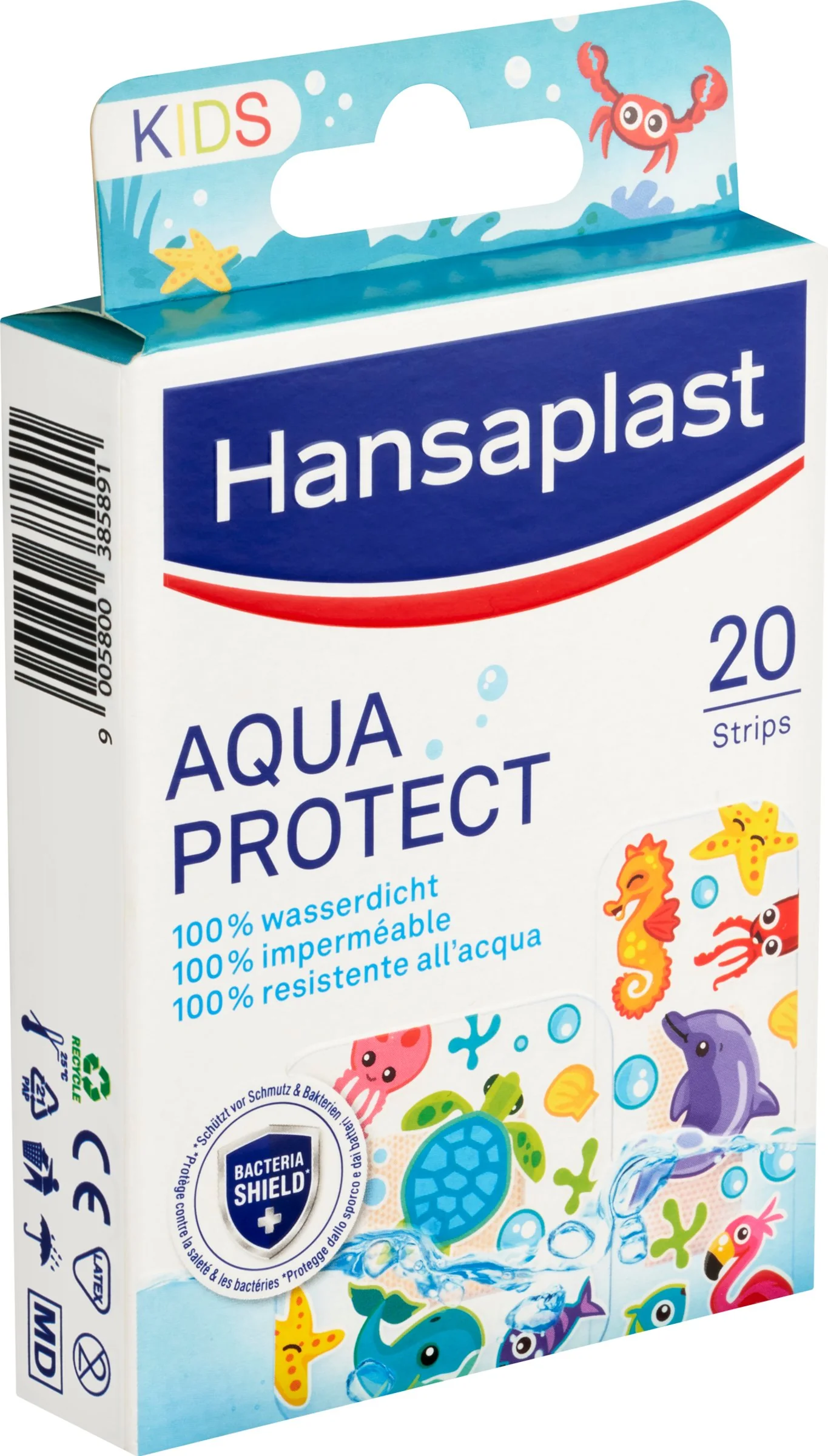 Hansaplast Aquaprotect Kids náplasť 1×20 ks, detská náplasť