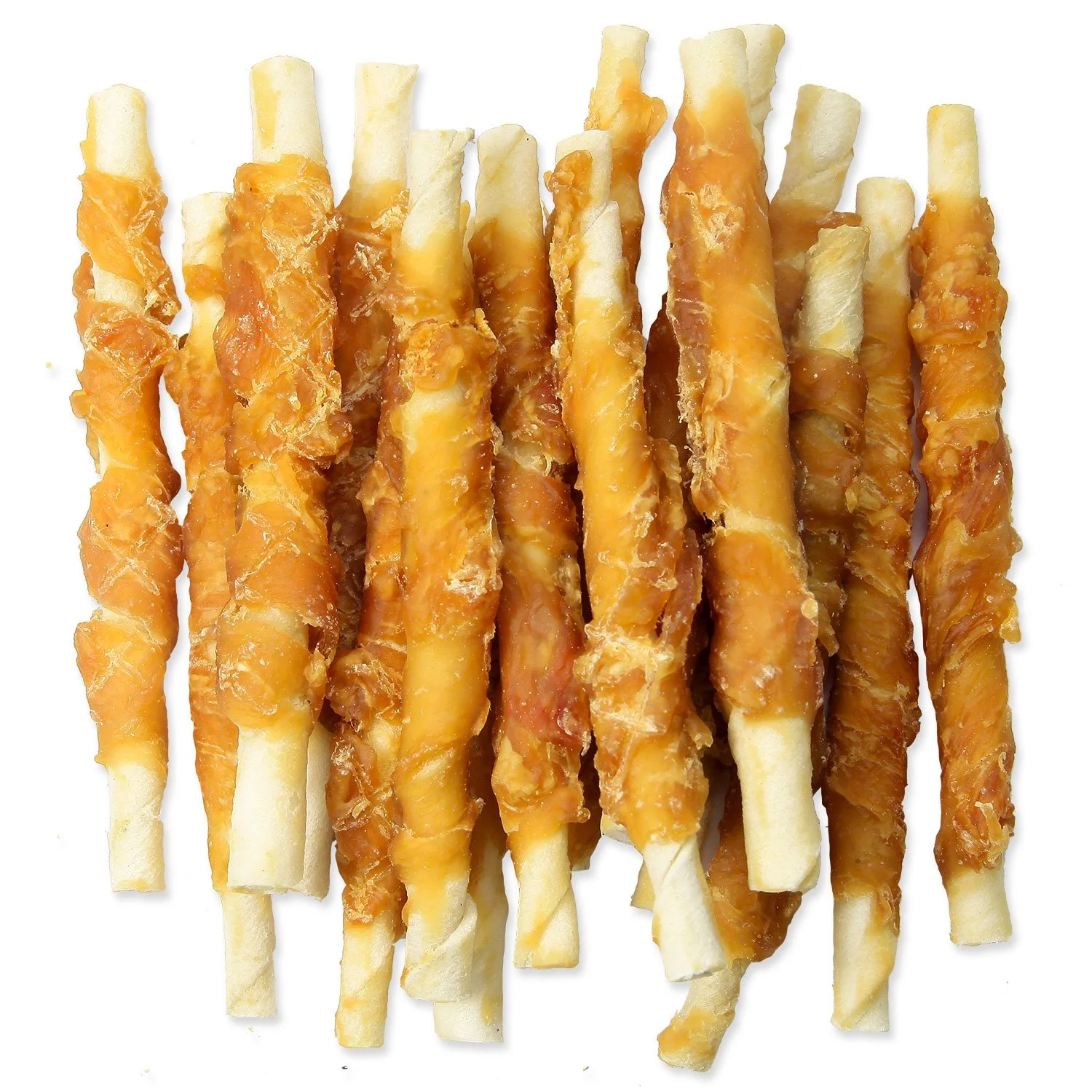Pochúťka byvolia koža obalená kuracím mäsom, tyčinky 500g 500g
