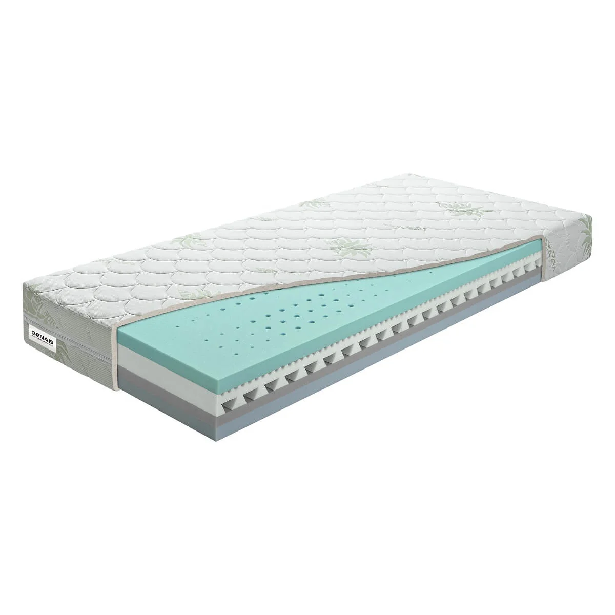 Matrac Benab Omega Flex H2 / H3 80 x 200 cm Matrac zo studenej peny 20 cm sendvičový zónová  ortopedické