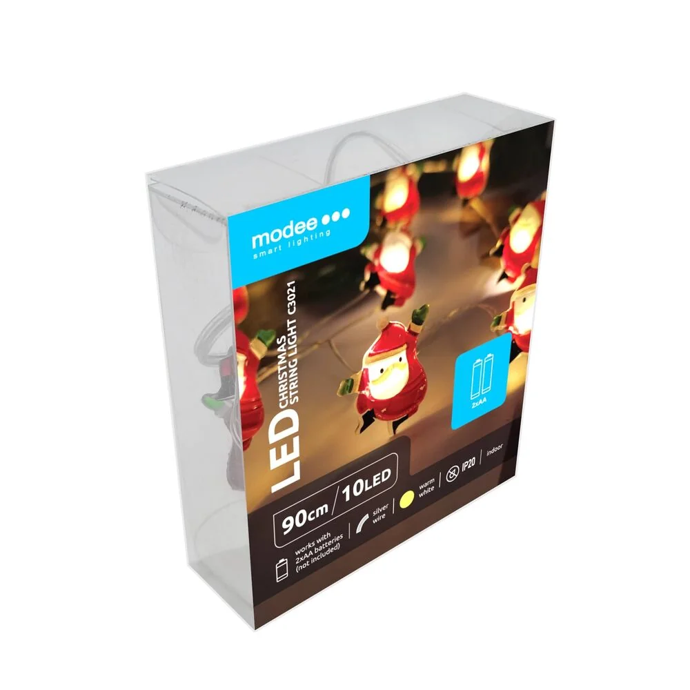 Modee Lighting LED dekorácia 10 LED 90cm mikuláš 2xAA batérie