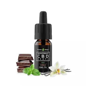 CBD Drops Aromatherapy Chocolate Mint & Vanilla 7% 1×30 ml, cbd kvapky