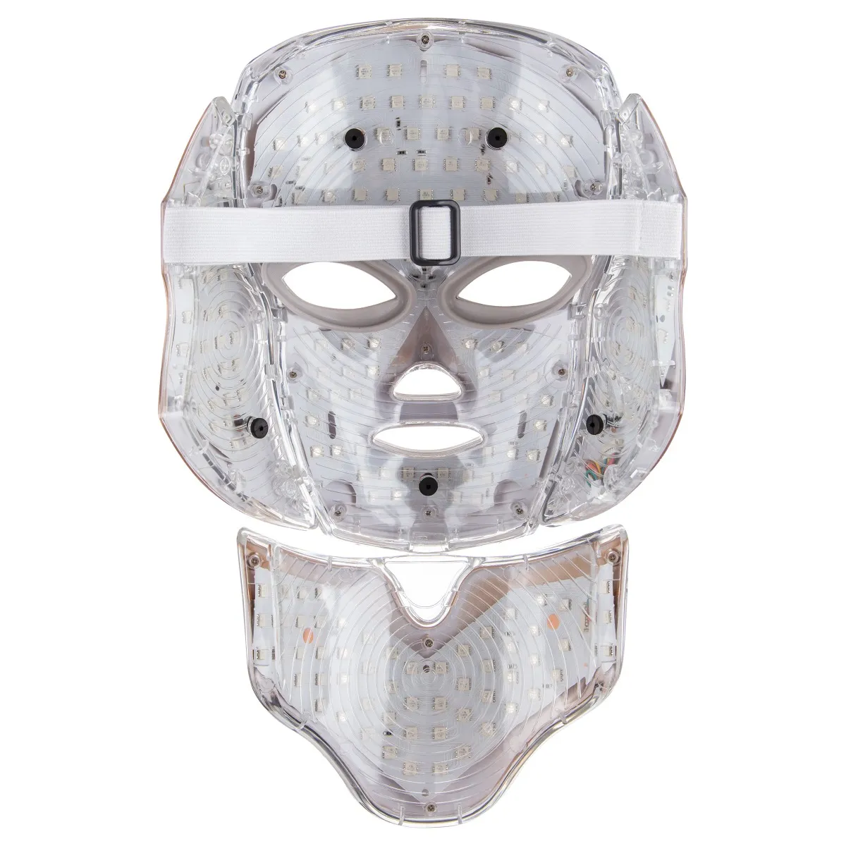 Palsar7 Ošetrujúca LED maska ​​na tvár a krk (biela) 1×1 ks, LED maska na tvár a krk