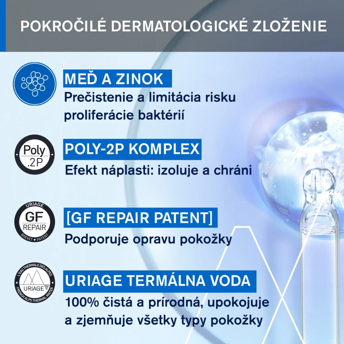 URIAGE BARIÉDERM CICA Cream with Copper-Zinc SPF50+, 40ml 1×40 ml, regeneračný krém s meďou a zinkom a SPF50