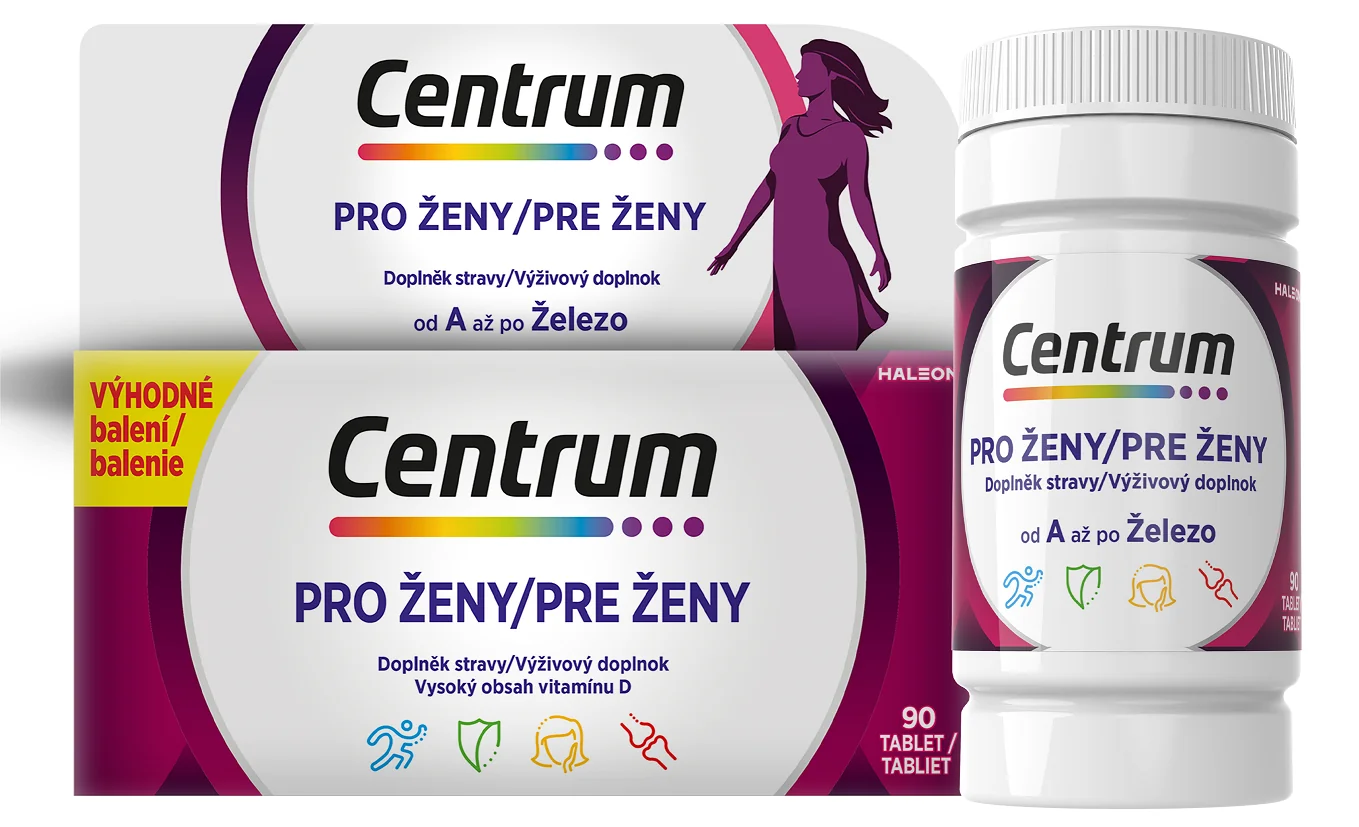 CENTRUM pre ženy, 90 tabliet 1x90 tbl, multivitamín pre ženy