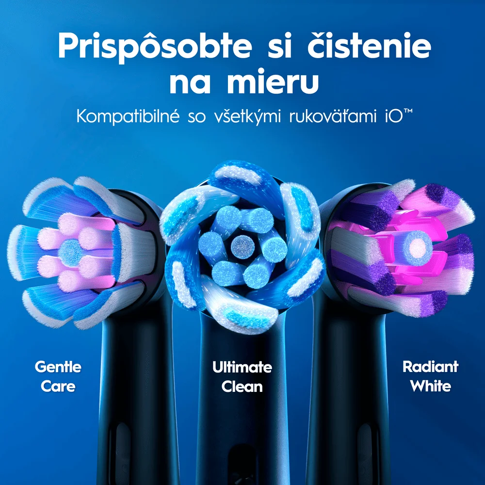 Oral-B iO 2 Elektrická zubná kefka | Vianočné vydanie | Čierne |4 kefkové hlavy | Cestovné puzdro 1 ks