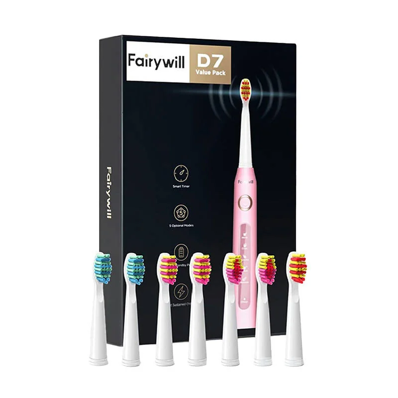 Fairywill FW-507 Plus sonická zubná kefka, ružová
