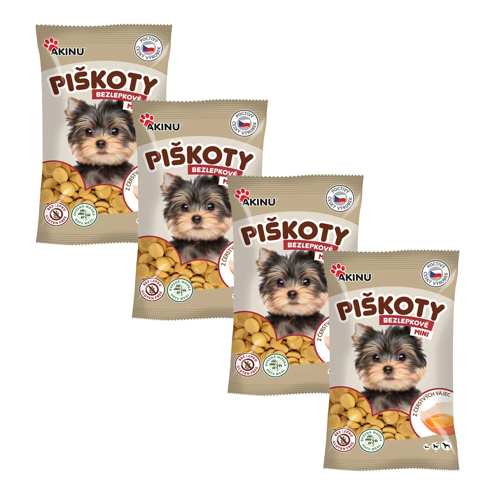Akinu Bezlepkové mini sušienky pre psov 120 g MTP 4 ks