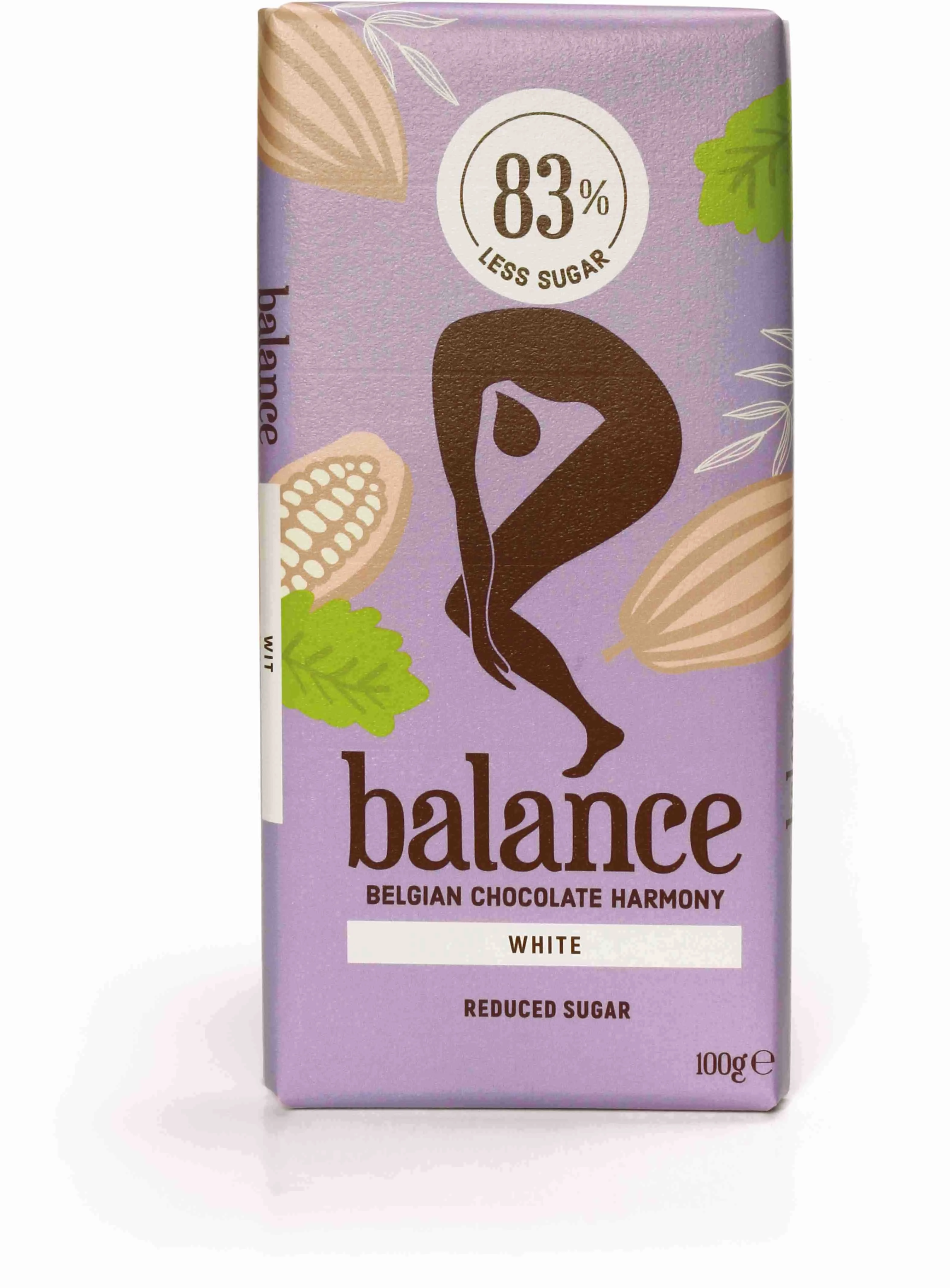 BALANCE BIELA ČOKOLÁDA S VANILKOU 1×100 g, čokoláda s prírodným sladidlom