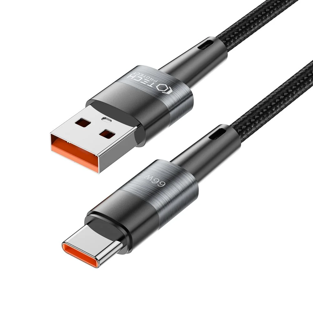 Tech-Protect Ultraboost kábel USB / USB-C 66W 6A 3m, čierny