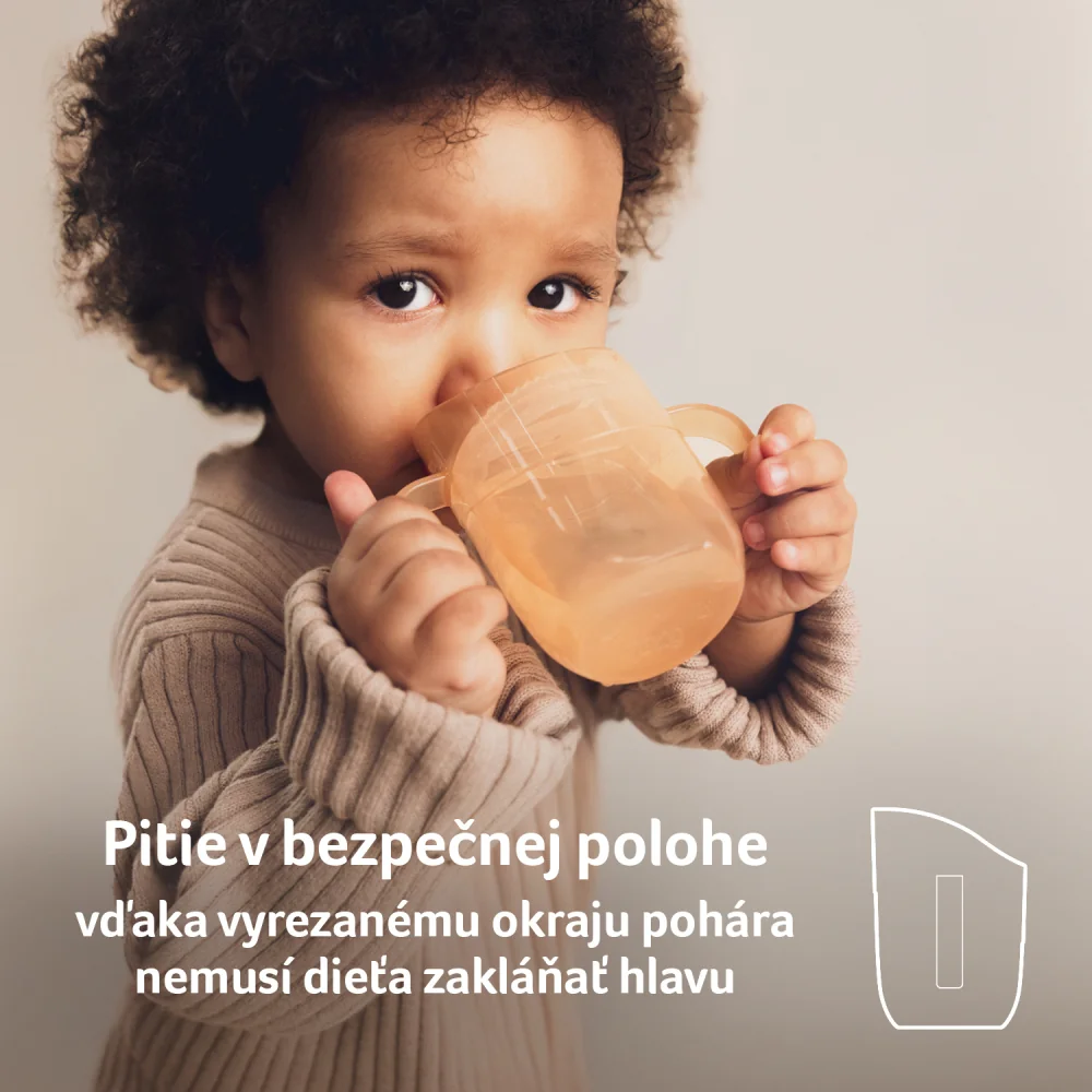 LOVI Hrnček tréningový GENIUS 150ml Nude 1 ks