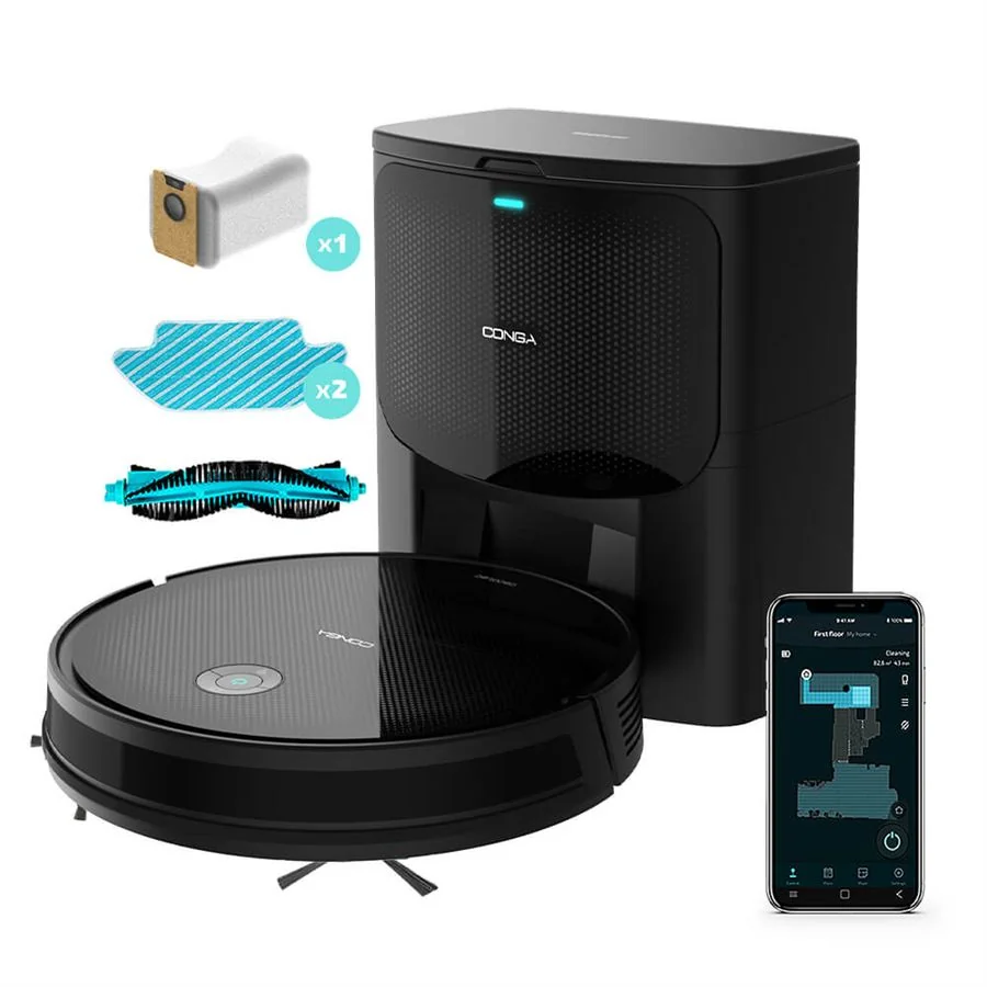 Cecotec Conga 2499 Ultra Home Titanium Robotický vysávač 4v1 Cecotec, iTech Smart Gyro 4.0, 2100 Pa, Li-Ion: 160 min, WiFi, Conga Home