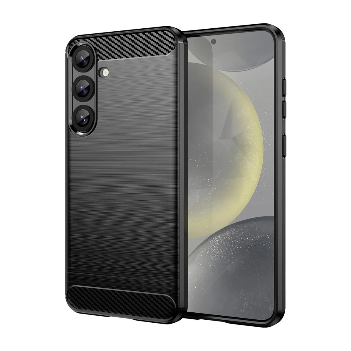MG Carbon kryt na Samsung Galaxy S25 Plus, čierny