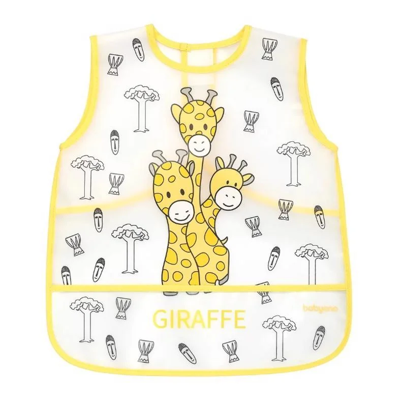 BABYONO Podbradník umývateľný žltý 12m+, 30x35 cm 1×1 ks