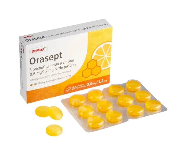 Dr. Max Orasept Med a citrón 1x24 ks, pas ord 0,60 mg/1,20 mg