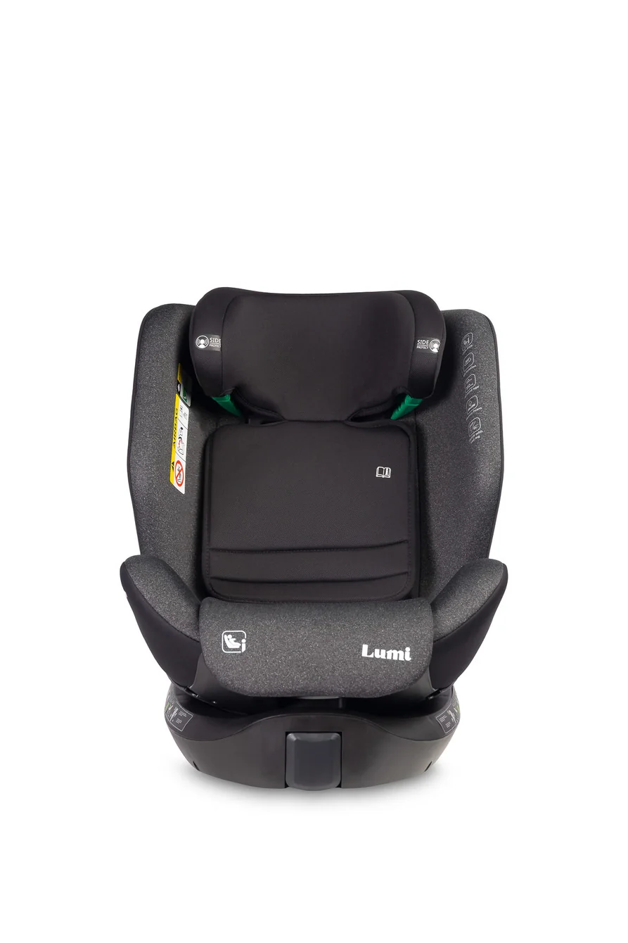 Autosedačka Lumi i-Size 40-150 cm, Isofix, 360 °, rastová, od 0m + do 12 Rokov - tm. šedá