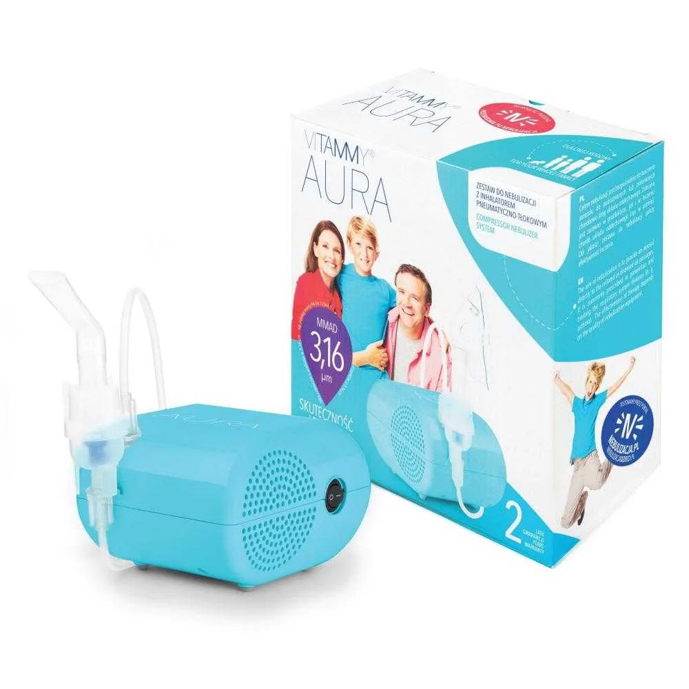 VITAMMY AURA pneumatický piestový inhalátor 1×1 ks, inhalátor