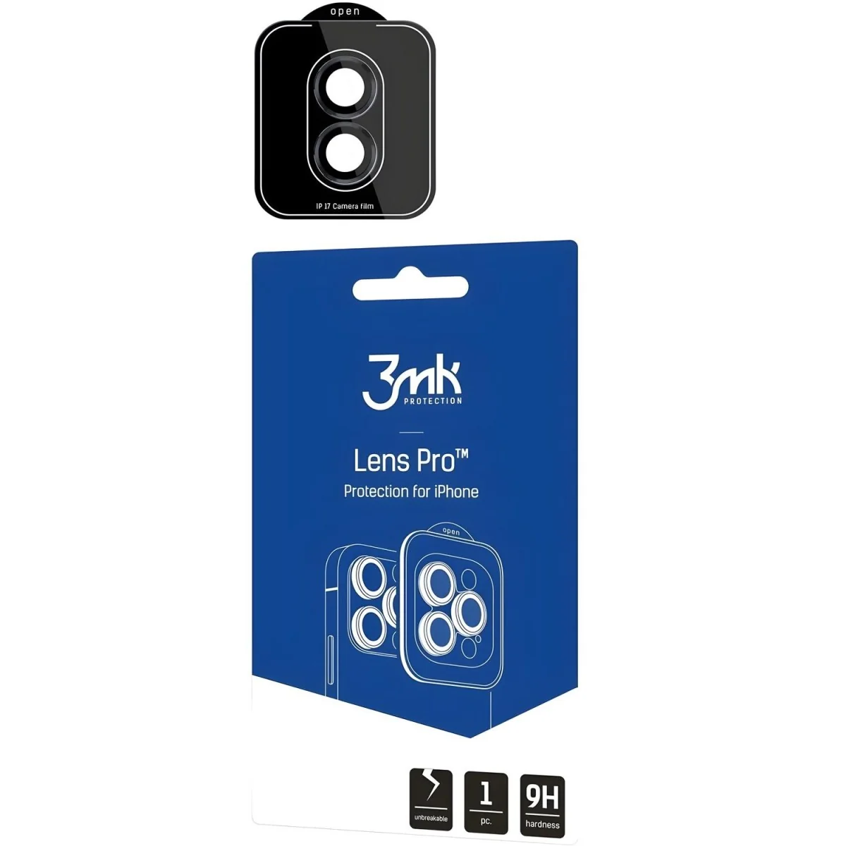 Ochranné sklo pre fotoaparát smartfónu 1 ks, čierna