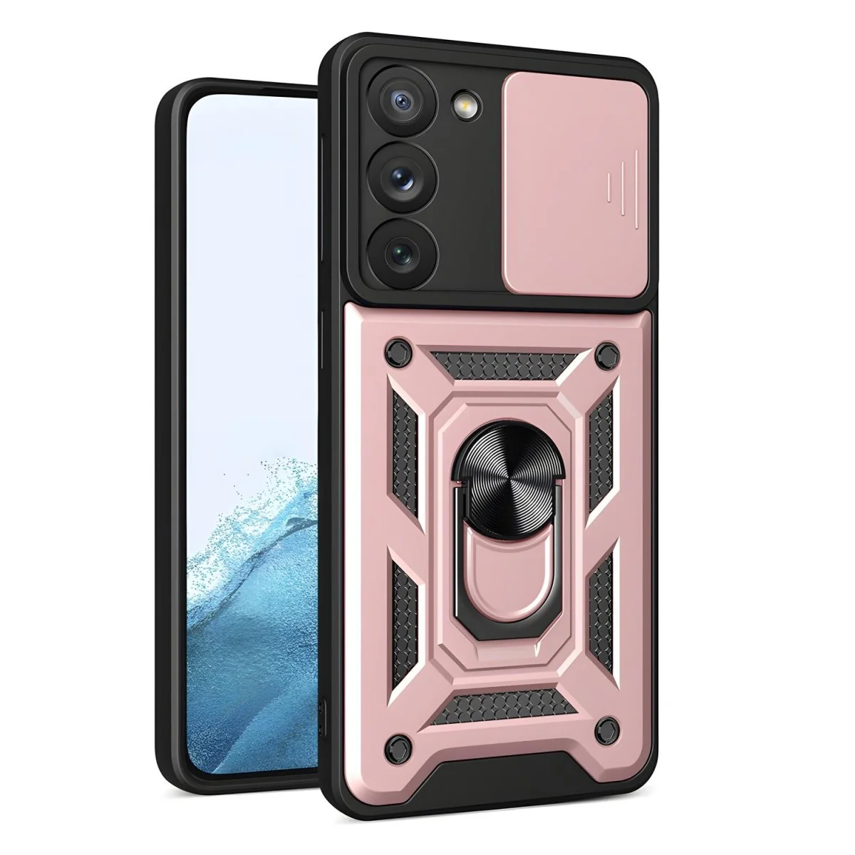 Hybrid Armor Camshield pre Samsung Galaxy S23 - Ružová