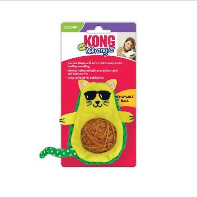 KONG Cat Avokádo s klbkom pre mačky 7,6x7,6x11,4cm