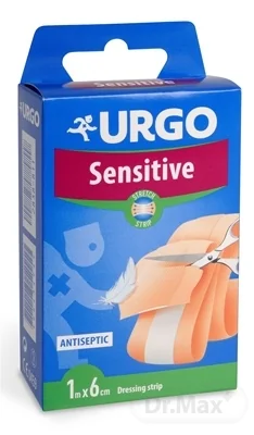 URGO Sensitive Stretch 1×1 ks, náplasť na citlivú pokožku, 1m × 6cm